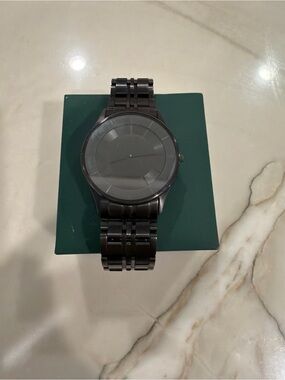 Men's Citizen Eco-Drive Black Stiletto Ultra-thin Watch